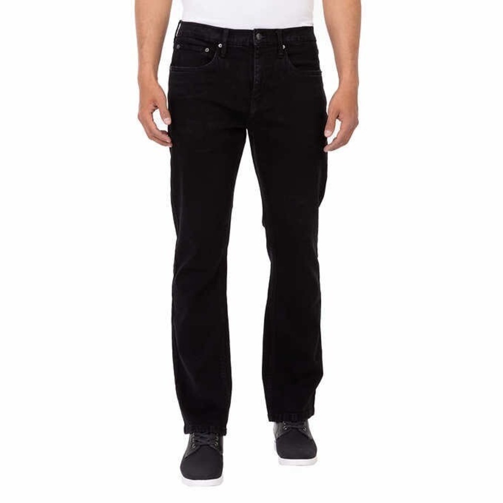 URBAN STAR Stretch Men 36x29 Relaxed Fit Straight Leg Jeans Pockets Black NWT